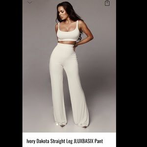 JLUXLABEL white Dakota pant new with tags size M